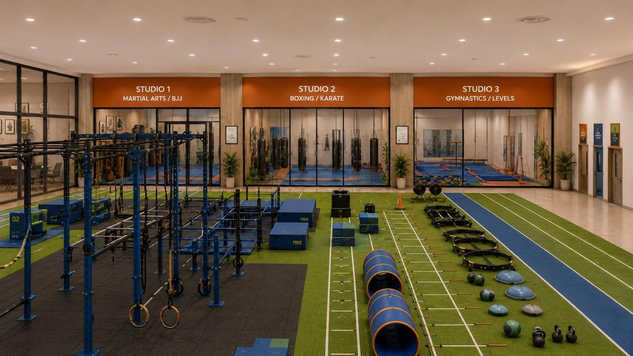 KidsXercise main training floor with 3 studios